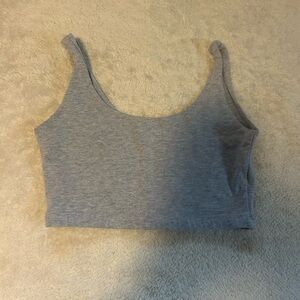 Gray Cropped Brandy Melville Tank Top